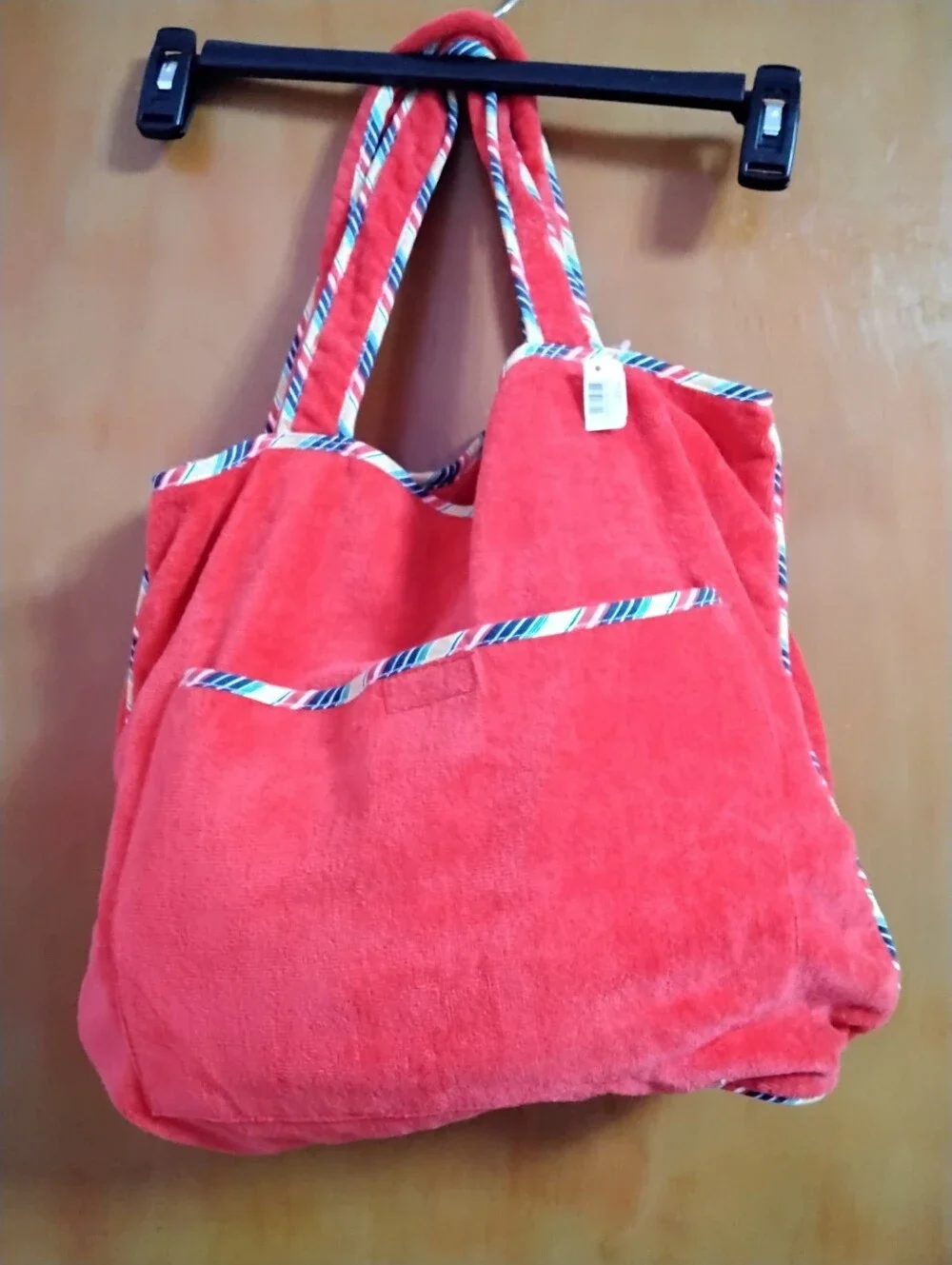 Bright Red Terry Towel that converts to a Bag NWT